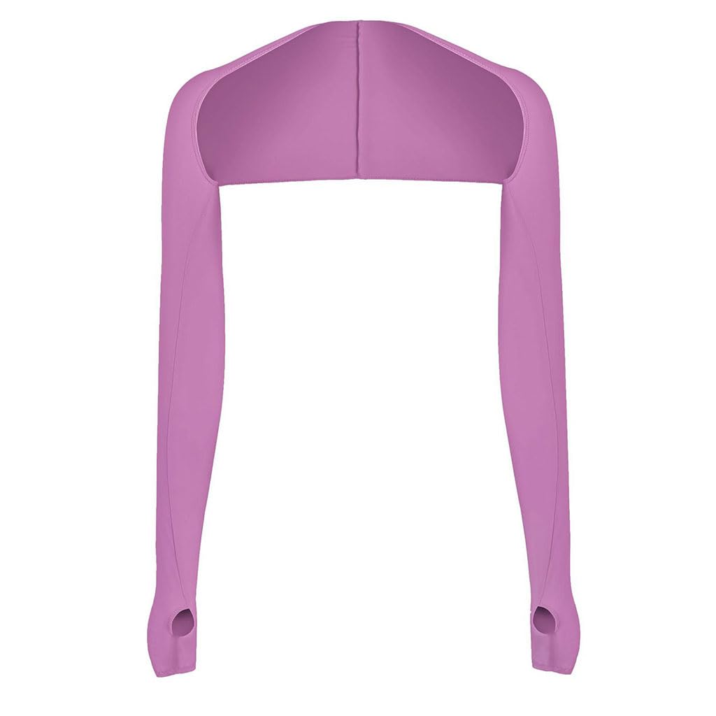 PALAY Cooling Shawl Arm Sleeves for Women, Sun UV Protection Hand Cover Arm Sleeves, Breathable Cooler Golf Shrug for Outdoor Cycling, Travel - Purple PALAY Cooling Shawl Arm Sleeves for Women, Sun UV Protection Hand Cover Arm Sleeves, Breathable Cooler Golf Shrug for Outdoor Cycling, Travel - Purple